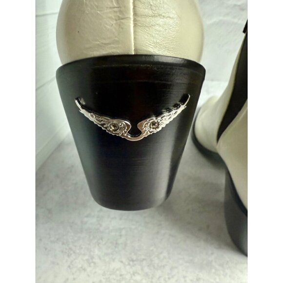 Zadig & Voltaire Boots Women's Size FR 41/US 10‎ White Tyler Cecilia Vintage - Picture 9 of 13